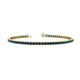 1 - Leslie 2.40 mm Blue Diamond Eternity Tennis Bracelet 