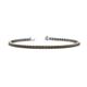 1 - Leslie 2.40 mm Smoky Quartz Eternity Tennis Bracelet 