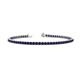 1 - Leslie 2.70 mm Blue Sapphire Eternity Tennis Bracelet 