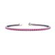 1 - Leslie 2.70 mm Pink Sapphire Eternity Tennis Bracelet 