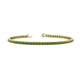 1 - Leslie 2.7 mm Green Garnet Eternity Tennis Bracelet 