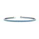 1 - Leslie 2.70 mm Blue Topaz Eternity Tennis Bracelet 