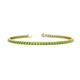 1 - Leslie 2.70 mm Peridot Eternity Tennis Bracelet 