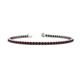 1 - Leslie 2.70 mm Red Garnet Eternity Tennis Bracelet 