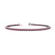 1 - Leslie 2.70 mm Rhodolite Garnet Eternity Tennis Bracelet 