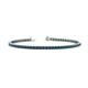 1 - Leslie 2.70 mm Blue Diamond Eternity Tennis Bracelet 