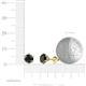 4 - Kenna Black Diamond (6mm) Martini Solitaire Stud Earrings 