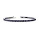 1 - Leslie 2.90 mm Round Blue Sapphire Eternity Tennis Bracelet 