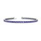 1 - Leslie 2.90 mm Round Tanzanite Eternity Tennis Bracelet 