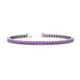 1 - Leslie 2.90 mm Round Amethyst Eternity Tennis Bracelet 
