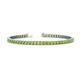 1 - Leslie 2.90 mm Round Peridot Eternity Tennis Bracelet 