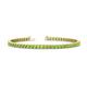 1 - Leslie 2.90 mm Round Peridot Eternity Tennis Bracelet 