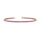 1 - Leslie 2.00 mm Pink Sapphire Eternity Tennis Bracelet 