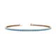 1 - Leslie 2.00 mm Blue Topaz Eternity Tennis Bracelet 