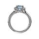 5 - Anora Signature Aquamarine and Diamond Engagement Ring 