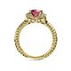 5 - Anora Signature Rhodolite Garnet and Diamond Engagement Ring 