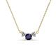 1 - Raia Blue Sapphire and Diamond Three Stone Pendant 