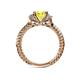 5 - Anora Signature Yellow and White Diamond Engagement Ring 