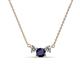 1 - Raia Blue Sapphire and Diamond Three Stone Pendant 