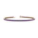 1 - Leslie 2.40 mm Iolite Eternity Tennis Bracelet 