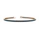 1 - Leslie 2.40 mm Blue Diamond Eternity Tennis Bracelet 