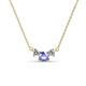 1 - Raia Tanzanite and Diamond Three Stone Pendant 