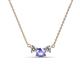 1 - Raia Tanzanite and Diamond Three Stone Pendant 