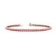 1 - Leslie 2.70 mm Pink Tourmaline Eternity Tennis Bracelet 