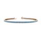 1 - Leslie 2.70 mm Blue Topaz Eternity Tennis Bracelet 