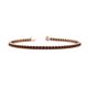 1 - Leslie 2.70 mm Red Garnet Eternity Tennis Bracelet 