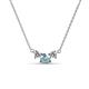 1 - Raia Aquamarine and Diamond Three Stone Pendant 