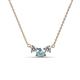 1 - Raia Aquamarine and Diamond Three Stone Pendant 