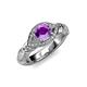 4 - Kalila Signature Amethyst and Diamond Engagement Ring 