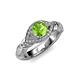 4 - Kalila Signature Peridot and Diamond Engagement Ring 