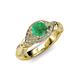 4 - Kalila Signature Emerald and Diamond Engagement Ring 