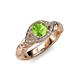 4 - Kalila Signature Peridot and Diamond Engagement Ring 