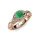 4 - Kalila Signature Emerald and Diamond Engagement Ring 