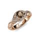 4 - Kalila Signature Smoky Quartz and Diamond Engagement Ring 