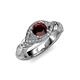 4 - Kalila Signature Red Garnet and Diamond Engagement Ring 