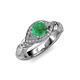 4 - Kalila Signature Emerald and Diamond Engagement Ring 