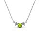 1 - Raia Peridot and Diamond Three Stone Pendant 