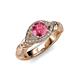 4 - Kalila Signature Pink Tourmaline and Diamond Engagement Ring 