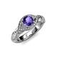 4 - Kalila Signature Iolite and Diamond Engagement Ring 