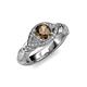 4 - Kalila Signature Smoky Quartz and Diamond Engagement Ring 