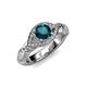 4 - Kalila Signature London Blue Topaz and Diamond Engagement Ring 