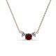 1 - Raia Red Garnet and Diamond Three Stone Pendant 