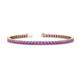 1 - Leslie 2.90 mm Round Amethyst Eternity Tennis Bracelet 