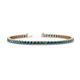 1 - Leslie 2.90 mm Round London Blue Topaz Eternity Tennis Bracelet 