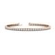 1 - Leslie 2.90 mm Round White Sapphire Eternity Tennis Bracelet 