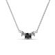 1 - Raia Black and White Diamond Three Stone Pendant 